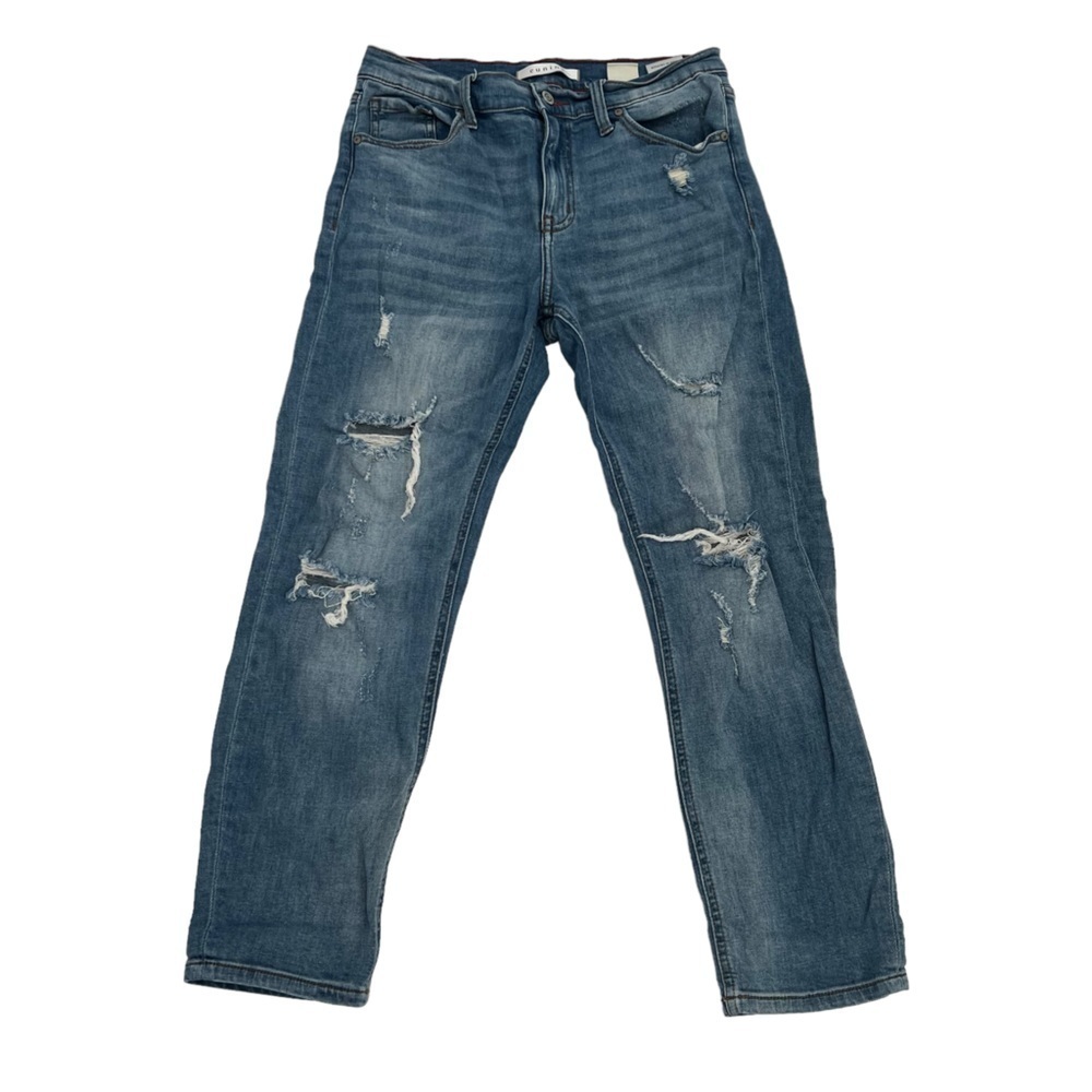 eunina Frankie Low Rise Girlfriend Distressed Jeans Size 7 Women’s